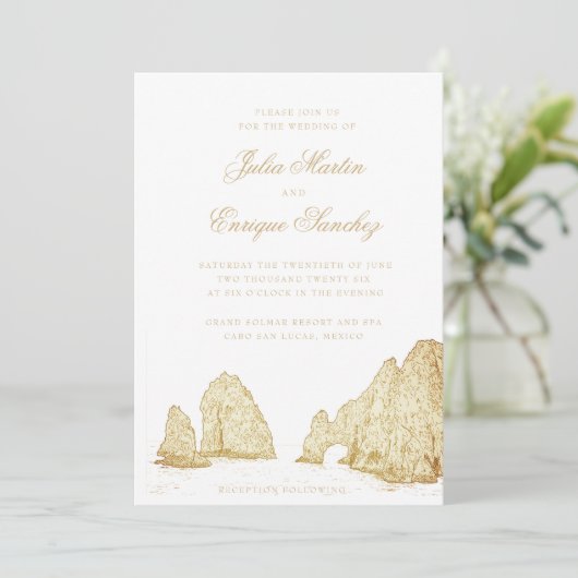 El Arco Cabo San Lucas Arch Weddining 招待状 (スタンド正面)