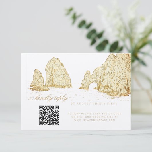 El Arco Cabo San Lucas Kindly Reply QR Code 出欠カード (スタンド正面)