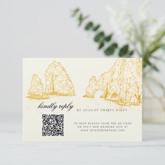 El Arco Cabo San Lucas Kindly Reply QR Code 出欠カード (スタンド正面)