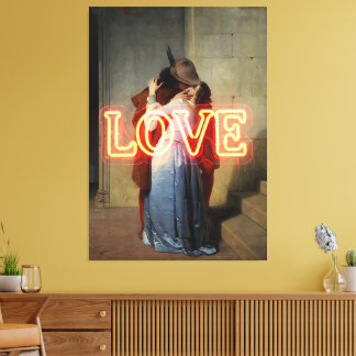 El Bacio リミックス - ネオン「LOVE」ウォールアート & グッズ キャンバスプリント