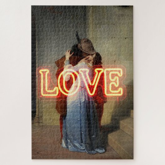 El Bacio Remix – Neon “LOVE” Wall Art & Merch ジグソーパズル (縦)