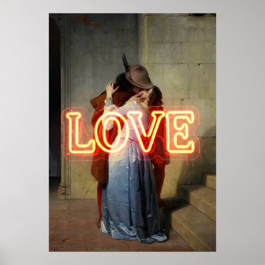 El Bacio Remix – Neon “LOVE” Wall Art & Merch ポスター (正面)