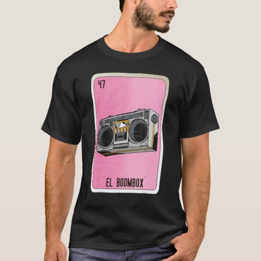 El Boombox Mexican Slang Lottery Bingo Cards Tシャツ (正面)