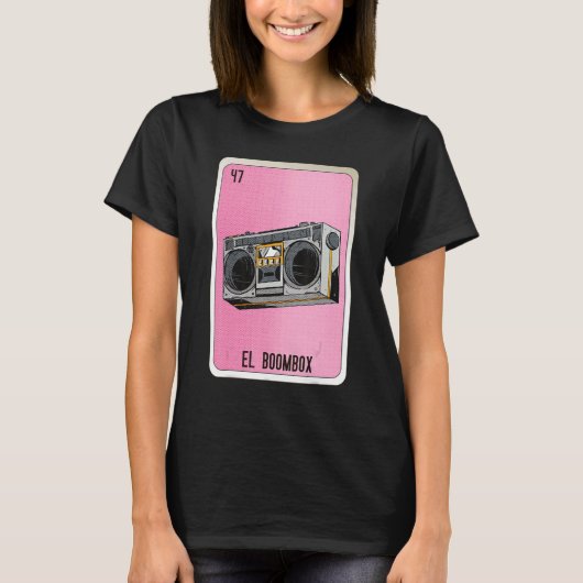 El Boombox Mexican Slang Lottery Bingo Cards Tシャツ (正面)