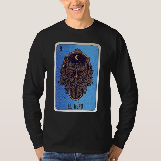 El Buho Mexican Slang Lottery Bingo Cards Tシャツ (正面)
