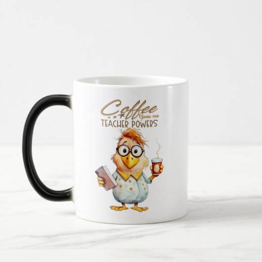 El café me da poderes de maestro モーフィングマグカップ (左)