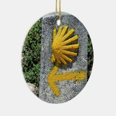 El Caminoの貝および矢は、スペイン署名します セラミックオーナメント (右)