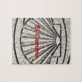 El Caminoの貝、舗装、スペイン(キャプション) ジグソーパズル (横)