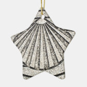 El Caminoの貝、舗装、スペイン セラミックオーナメント (左)