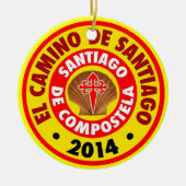 El Camino Deサンティアゴ2014年 セラミックオーナメント (正面)