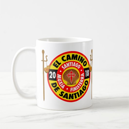 El Camino deサンティアゴ2018年 コーヒーマグカップ (左)