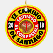 El Camino Deサンティアゴ2018年 セラミックオーナメント (裏面)