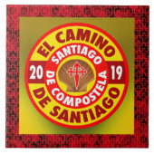 El Camino deサンティアゴ2019年 タイル (正面)