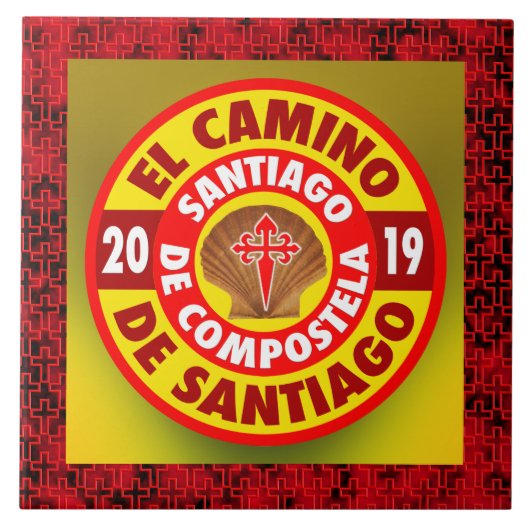 El Camino deサンティアゴ2019年 タイル (正面)