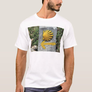 El Camino deサンティアゴ・デ・コンポステーラ、スペインの貝 Tシャツ