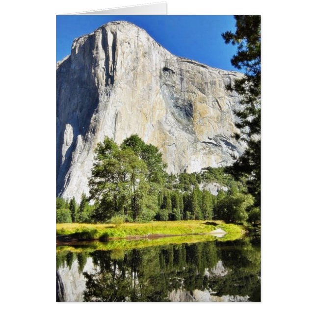 El CapitanおよびヨセミテのMercedの川 (正面)