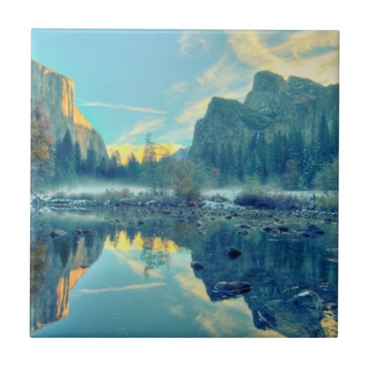 El Capitanおよび3人の兄弟の反射 タイル (正面)
