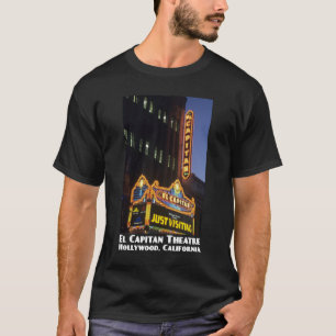 El Capitanの劇場、ハリウッドの暗闇のTシャツ Tシャツ
