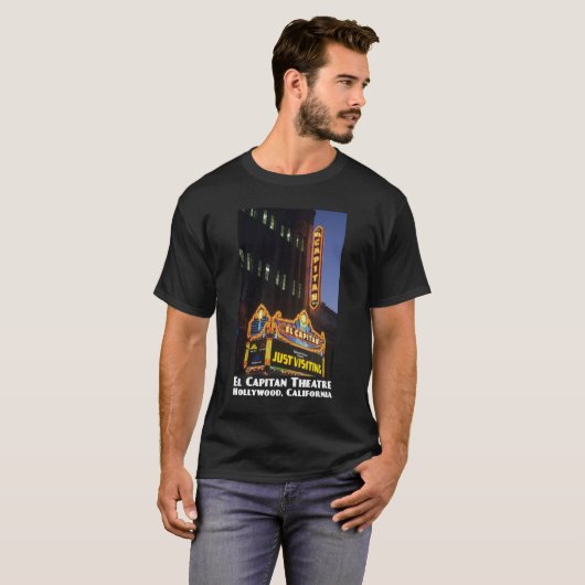 El Capitanの劇場、ハリウッドの暗闇のTシャツ Tシャツ (正面フル)