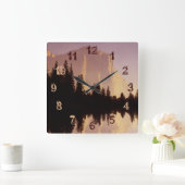 El Capitan スクエア壁時計 (ホーム)