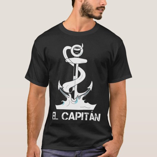 El Capitan Captain Captitán Boat Anchor Sailor Sai Tシャツ (正面)