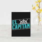 El Capitan Ship Boat Owner Skipper Lover Captain  カード (黄色い花)