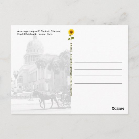 El Capitolio, Havana, Cuba – はがき (裏面)