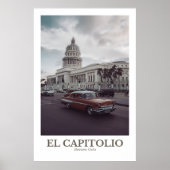 El Capitolio, Havana Cuba -ヴィンテージ・ウォール・アート ポスター (正面)