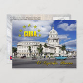 El Capitolio (National Capitol)、ハバナ、キューバ ポストカード (正面/裏面)