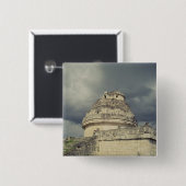 El Caracolのマヤの観測所 缶バッジ (正面&裏面)