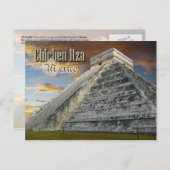 El Castillo at Chichen Itza，メキシコ ポストカード (正面/裏面)