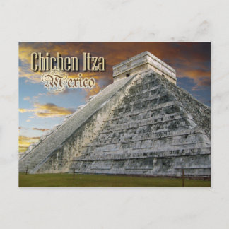 El Castillo at Chichen Itza，メキシコ ポストカード