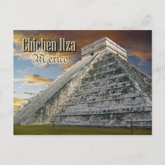 El Castillo at Chichen Itza，メキシコ ポストカード (正面)