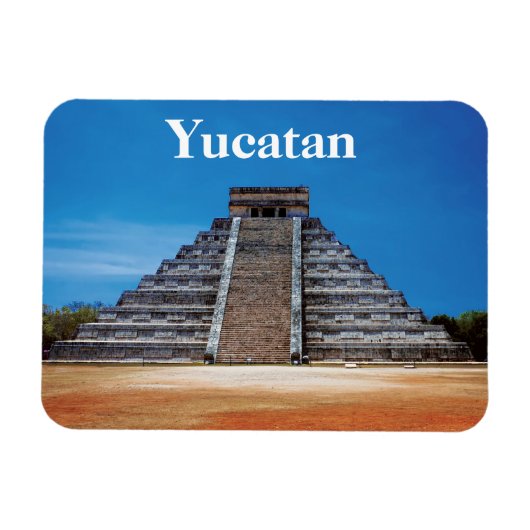 El Castillo Chichen Itza Flexible Photo Magnet マグネット (横)