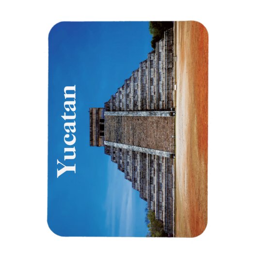 El Castillo Chichen Itza Flexible Photo Magnet マグネット (縦)