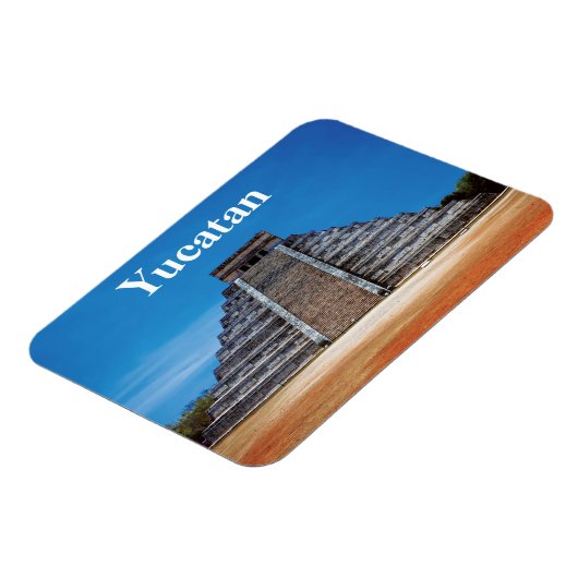 El Castillo Chichen Itza Flexible Photo Magnet マグネット (左側)