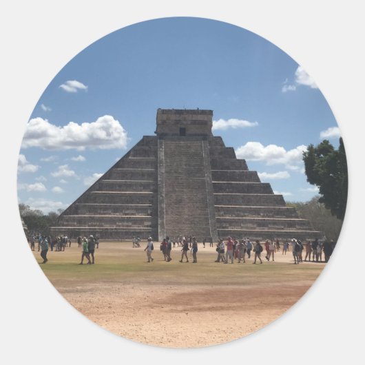 El Castillo - Chichen Itza, Mexico #2 Stickers ラウンドシール (正面)