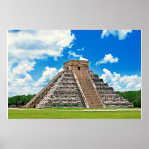 El Castillo in Chichen-Itza ポスター