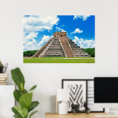 El Castillo in Chichen-Itza ポスター (ホームオフィス)