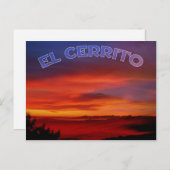 El Cerrito, Californiaの夕日 – ポストカード (正面/裏面)