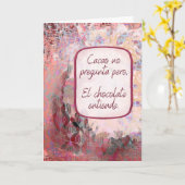 El Chocolate Entiende – Pensando en Ti – Spanish  カード (黄色い花)
