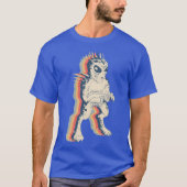 El Chupacabra Cryptid Cryptozoology Retro Line Art Tシャツ (正面)