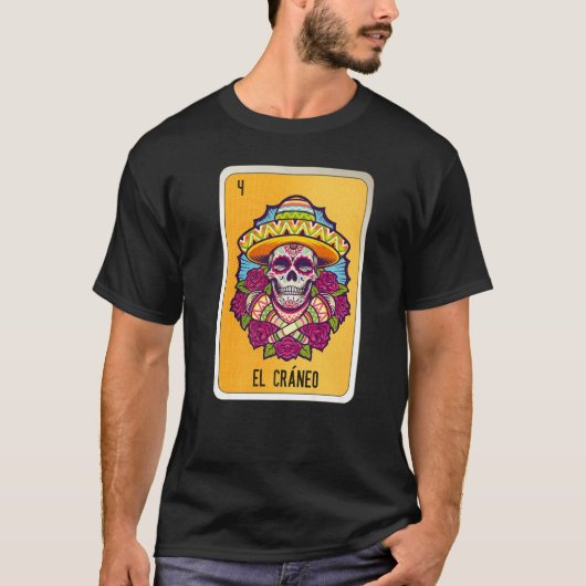 El Cráneo Mexican Slang Lottery Bingo Cards   Tシャツ (正面)
