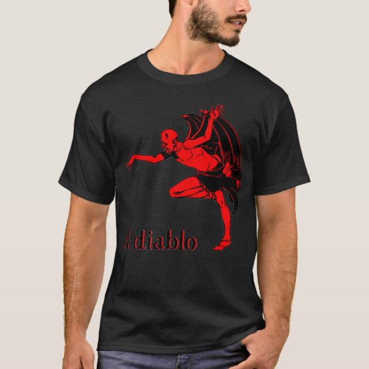 El Diablo Devil Satan Demon spanish scary hallowee Tシャツ (正面)