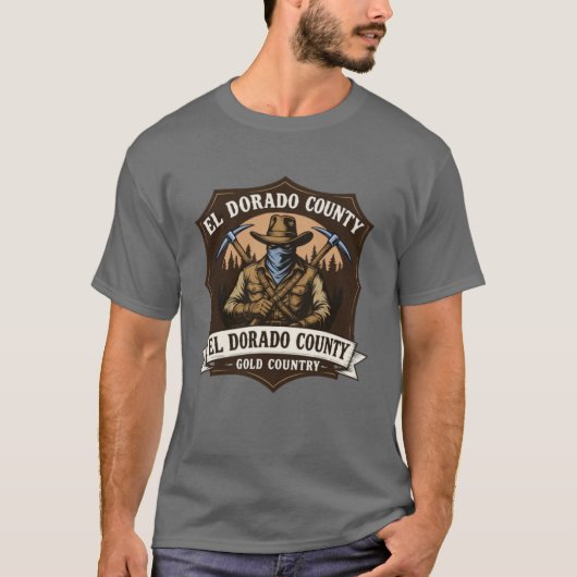 El Dorado county Outlaw Bandit Design Tシャツ (正面)