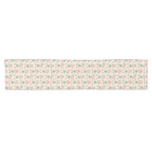 El elegante diseño floral de un barrio tranquilo ショートテーブルランナー (横)