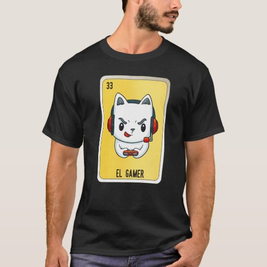 El Gamer Mexican Slang Lottery Bingo Cards  5 Tシャツ (正面)