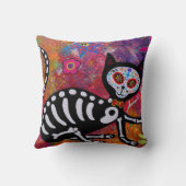 EL GATO CAT DIA DE LOS MUERTOS PILLOW クッション (裏面)