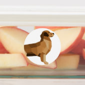 El golden retriever geométrico: nobleza y ternura  ラベル (貼付)