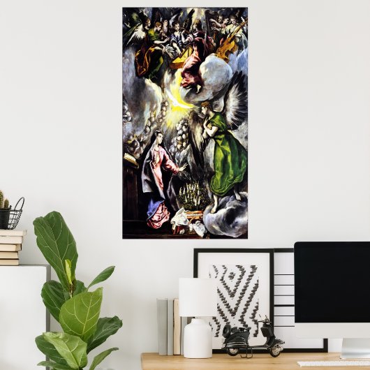 El Greco Annunciation Virgin Mary Poster ポスター (ホームオフィス)